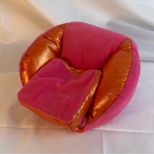 Manhattan Toy Groovy Girl Plush Pink & Orange Plush Chair for Dolls